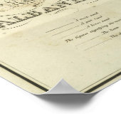 アルバニアの地図 ポスター (角)