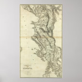 アルバニアの地図 ポスター (正面)