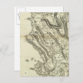 アルバニアの地図 ポストカード (正面/裏面)