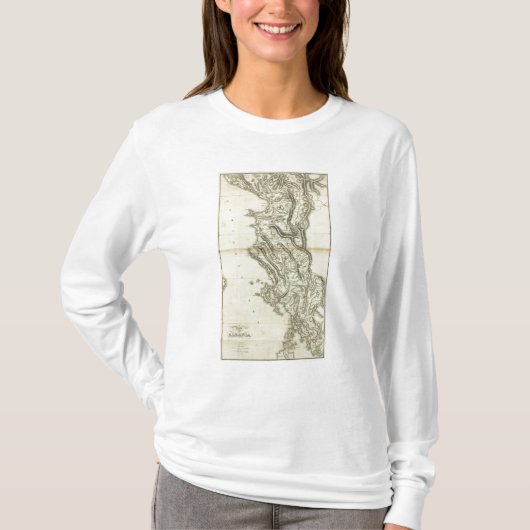 アルバニアの地図 Tシャツ (正面)