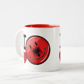 アルバニアの微笑の旗からの愛 ツートーンマグカップ (正面左)