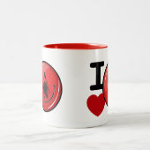 アルバニアの微笑の旗からの愛 ツートーンマグカップ (中央)