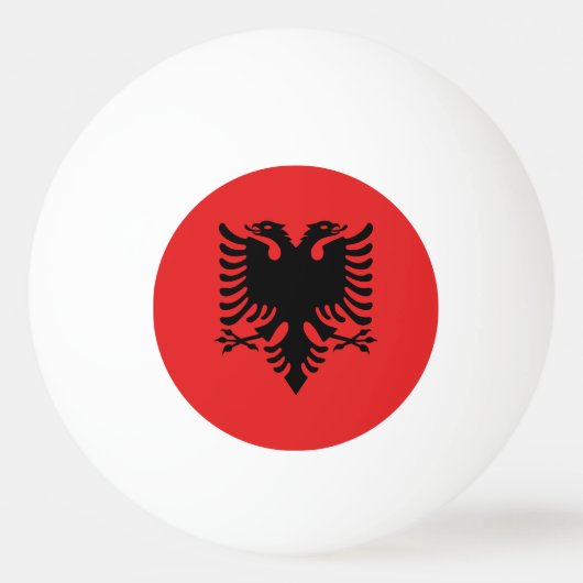 アルバニアの愛国的な旗 卓球ボール (正面)