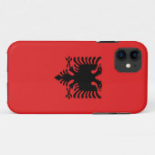 アルバニアの愛国的な旗 Case-Mate iPhoneケース (裏面(横))