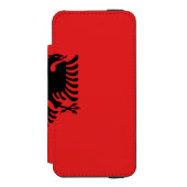 アルバニアの愛国的な旗 INCIPIO iPhoneウォレットケース (フォリオ 正面)