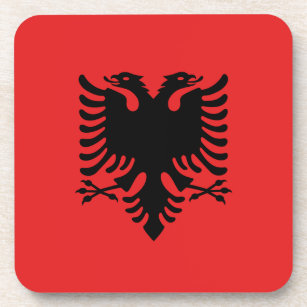 アルバニアの旗が付いている堅いプラスチックコースター コースター