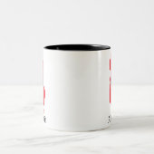 アルバニアの旗と国 ツートーンマグカップ (中央)
