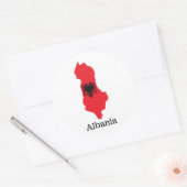 アルバニアの旗と国 ラウンドシール (封筒)