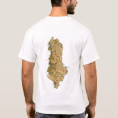 アルバニアの旗と地図Tシャツ Tシャツ (裏面)