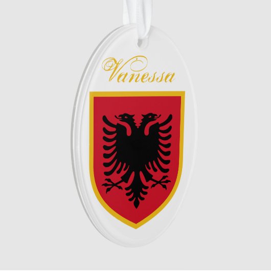 アルバニアの旗 オーナメント (正面)