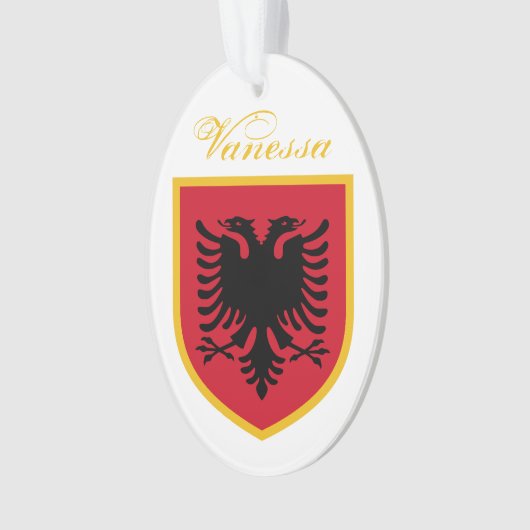 アルバニアの旗 オーナメント (正面)