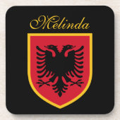 アルバニアの旗 コースター (正面)