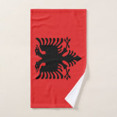 アルバニアの旗 バスタオルセット (ハンドタオル)