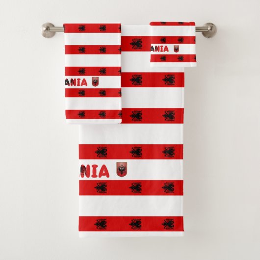 アルバニアの旗 バスタオルセット (インサイチュ)