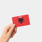アルバニアの旗 バッジ (手持ち)