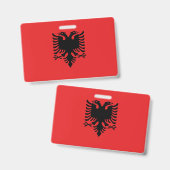 アルバニアの旗 バッジ (正面＆裏面)
