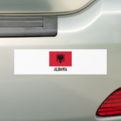 アルバニアの旗 バンパーステッカー (車上)