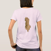 アルバニアの旗+地図+テキストTシャツ Tシャツ (裏面)
