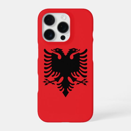 アルバニアの旗 iPhoneケース (裏面)