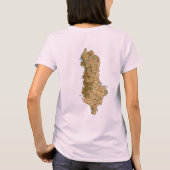 アルバニアの旗Xの地図のTシャツ Tシャツ (裏面)