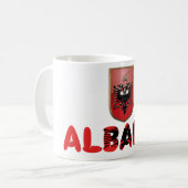アルバニアの紋章付き外衣 コーヒーマグカップ (正面左)