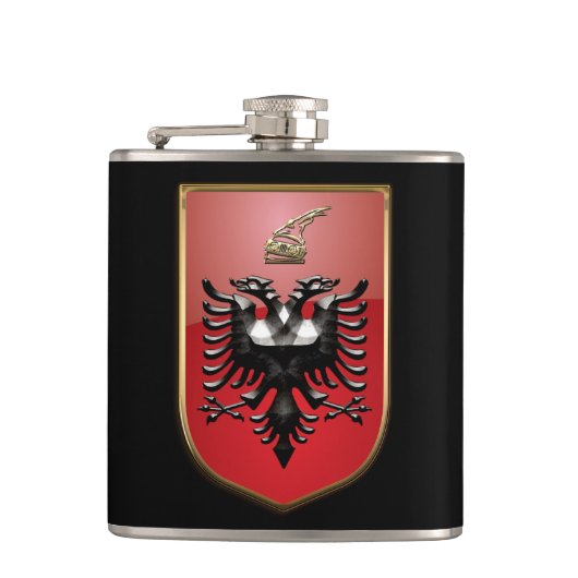 アルバニアの紋章付き外衣 フラスク (正面)