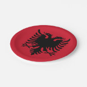 アルバニアの紙皿の旗 ペーパープレート (アングル)