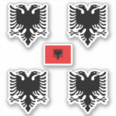 アルバニアの腕と旗のコートのシール シール (正面)