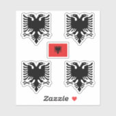 アルバニアの腕と旗のコートのシール シール (シート)