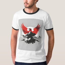 アルバニアの鷲と山々 | モダンヘリテージTシャツ Tシャツ