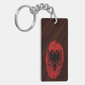 アルバニアのtouchの指紋の旗 キーホルダー (正面左)