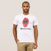 アルバニアのtouchの指紋の旗 tシャツ (正面フル)