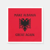 アルバニアを再素晴らし生する スタンダードカクテルナプキン (正面)