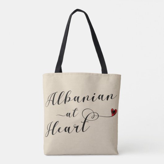 アルバニアアットアルバニアハート買い物袋 トートバッグ (裏面)