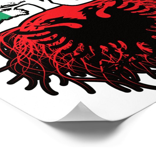 アルバニアアルバニアアイリッシュアイルランドツリールーツ国旗 ポスター (角)