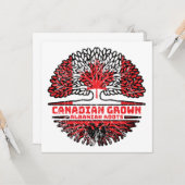 アルバニアアルバニアカナダツリールーツ国旗 カード (正面/裏面インサイチュ)