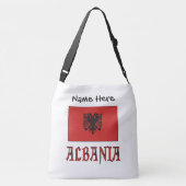 アルバニアアルバニアパーソナライズされた国旗 クロスボディバッグ (裏面)