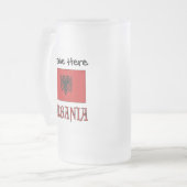 アルバニアアルバニアパーソナライズされた国旗 フロストグラスビールジョッキ (正面左)