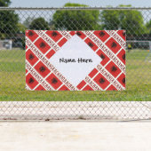 アルバニアアルバニア国旗のタイルパーソナライズされた張り 横断幕 (インサイチュ)