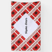 アルバニアアルバニア国旗のタイルパーソナライズされた張り 横断幕 (縦)