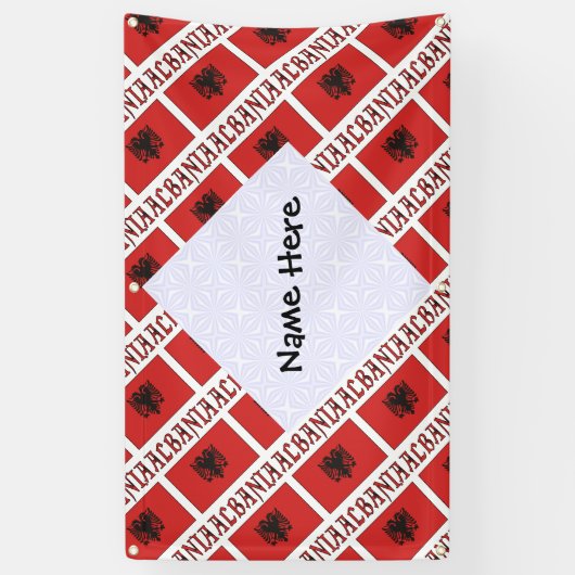 アルバニアアルバニア国旗のタイルパーソナライズされた張り 横断幕 (縦)