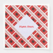 アルバニアアルバニア国旗の赤いタイルパーソナライズされた (正面)