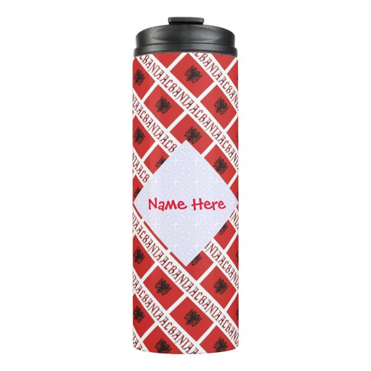 アルバニアアルバニア国旗の赤塗り潰し タンブラー (正面)