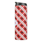 アルバニアアルバニア国旗の赤塗り潰し タンブラー (回転右)