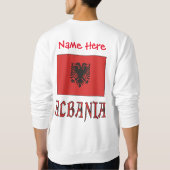 アルバニアアルバニア国旗パーソナライズされた赤 スウェットシャツ (裏面)