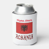 アルバニアアルバニア国旗パーソナライズされた赤 缶クーラー (缶正面)