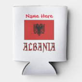 アルバニアアルバニア国旗パーソナライズされた赤 缶クーラー (正面)