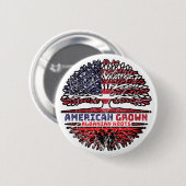 アルバニアアルバニアUSアメリカ合衆国統一された州 缶バッジ (正面&裏面)