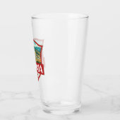 アルバニアイラストレーションレトロバッジ タンブラーグラス (左)