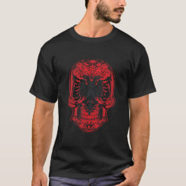 アルバニアスカルとバラ国旗 Tシャツ